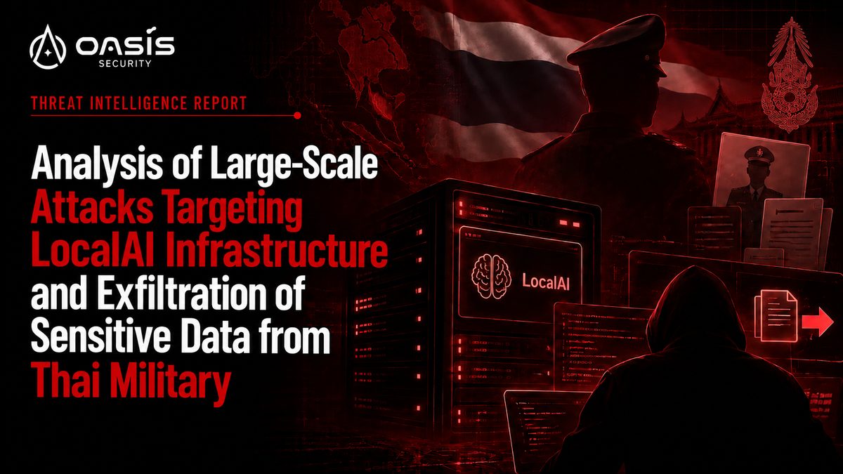 Analysis of Large-Scale Attacks Targeting LocalAI Infrastructure and Exfiltration of Sensitive Data from Thai Military